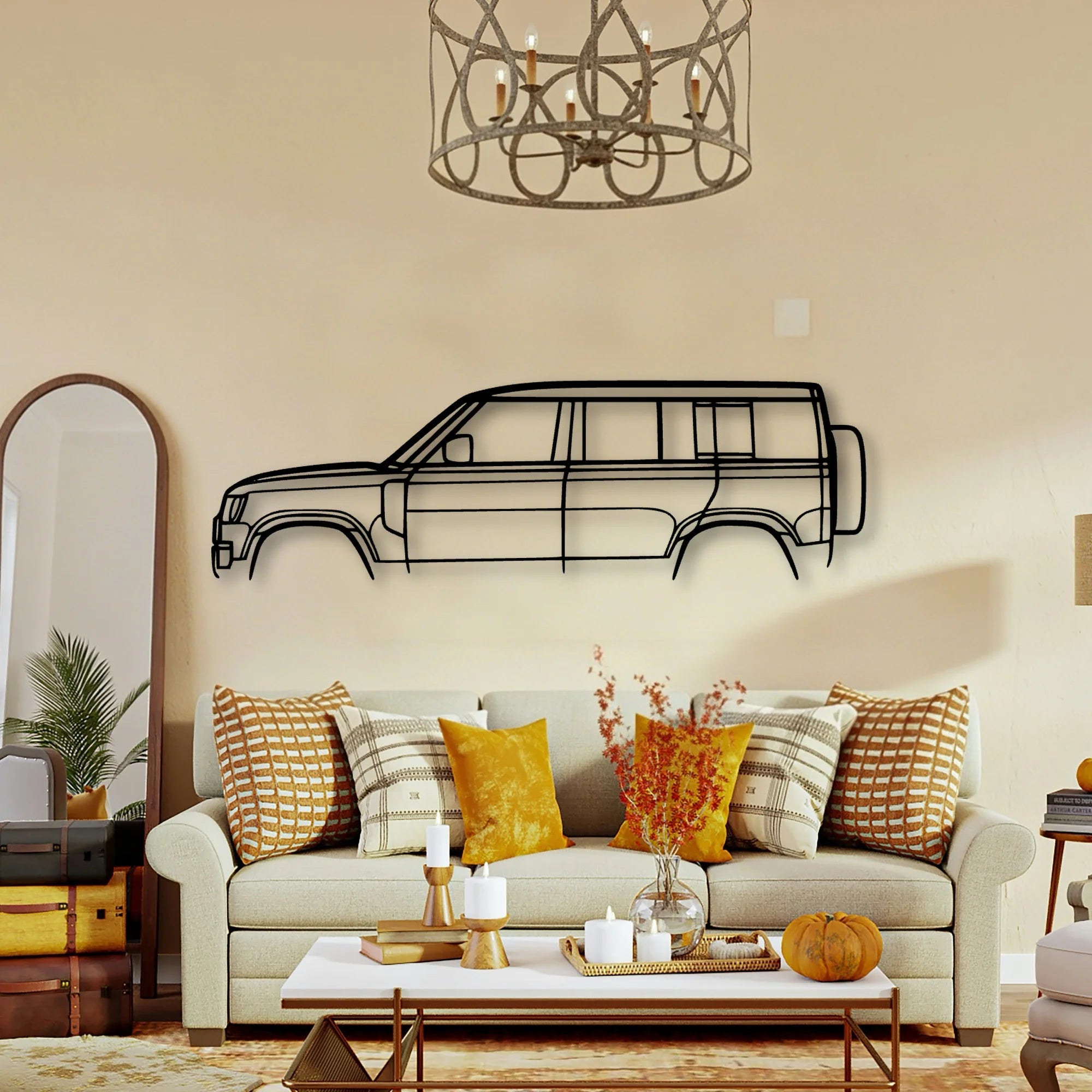 Land Defender D110 Classic Silhouette Metal Wall Art - Tinvibe