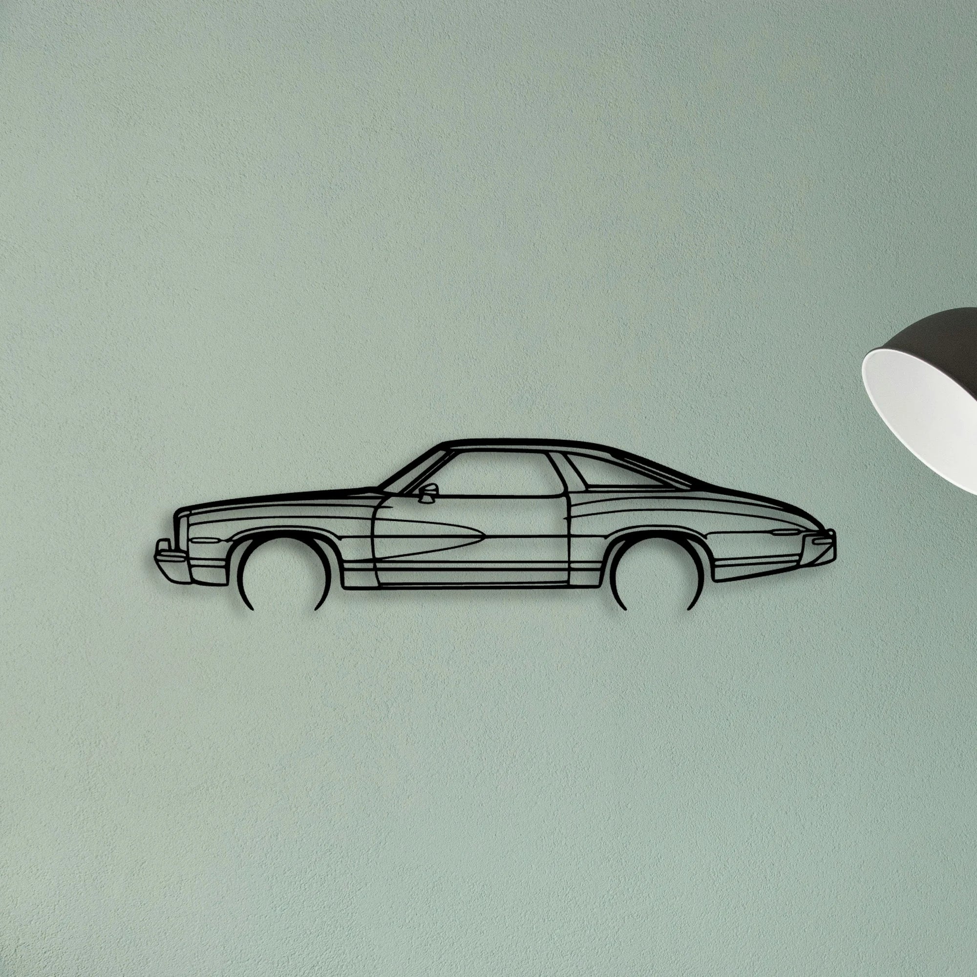 Lemans 1973 Classic Silhouette Metal Wall Art - Tinvibe