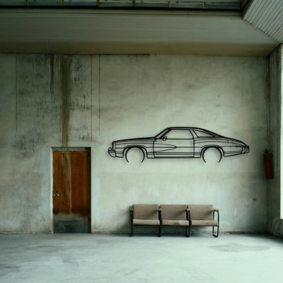 Lemans 1973 Classic Silhouette Metal Wall Art - Tinvibe