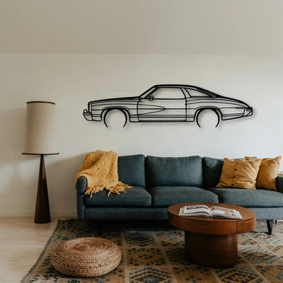 Lemans 1973 Classic Silhouette Metal Wall Art - Tinvibe