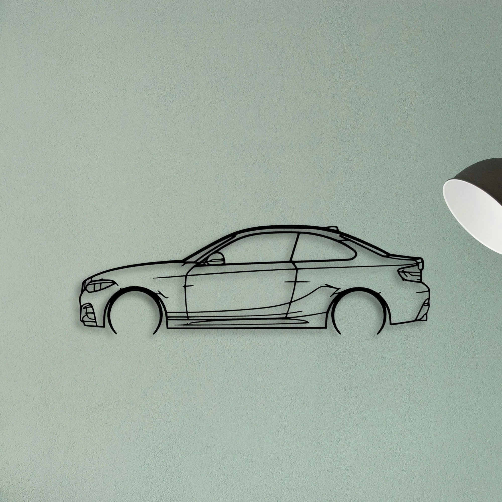 M240I F22 2 Classic Silhouette Metal Wall Art - Tinvibe