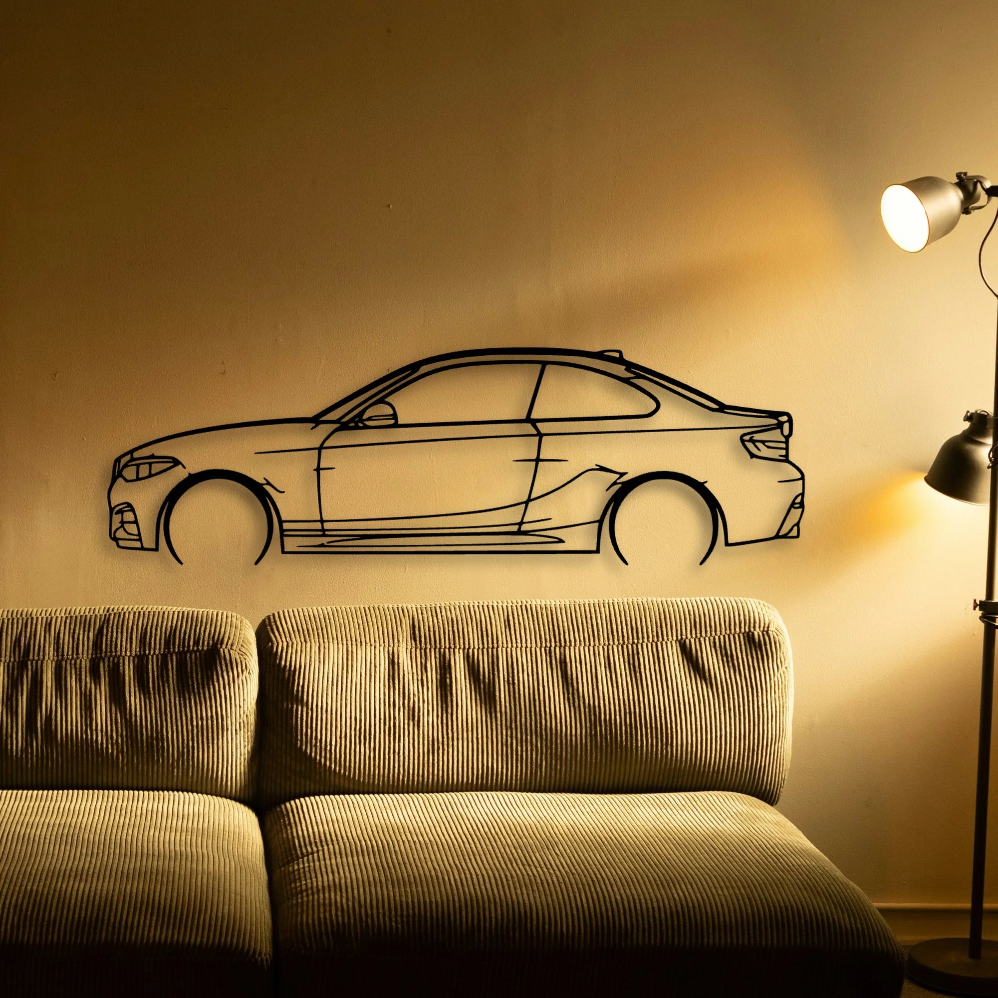 M240I F22 2 Classic Silhouette Metal Wall Art - Tinvibe