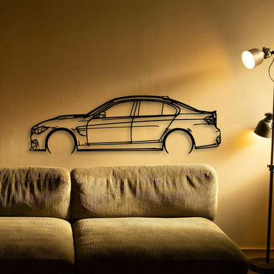 M3 CS 2018 Classic Silhouette Metal Wall Art - Tinvibe