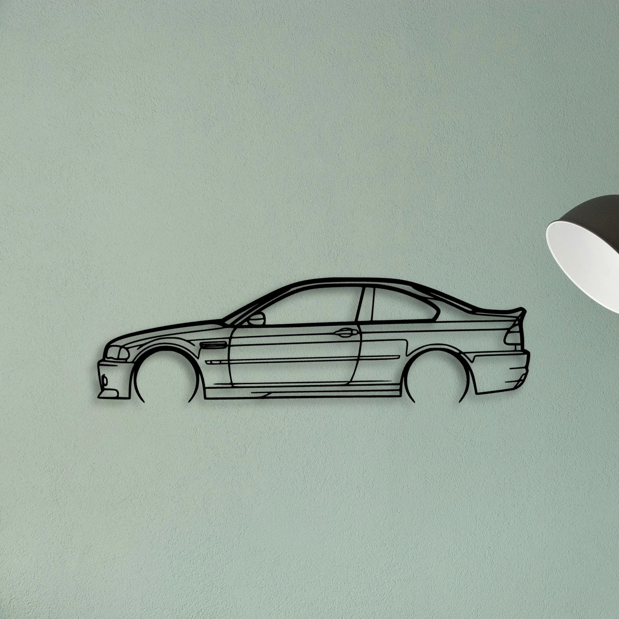 M3 E46 CSL 2 Classic Silhouette Metal Wall Art - Tinvibe