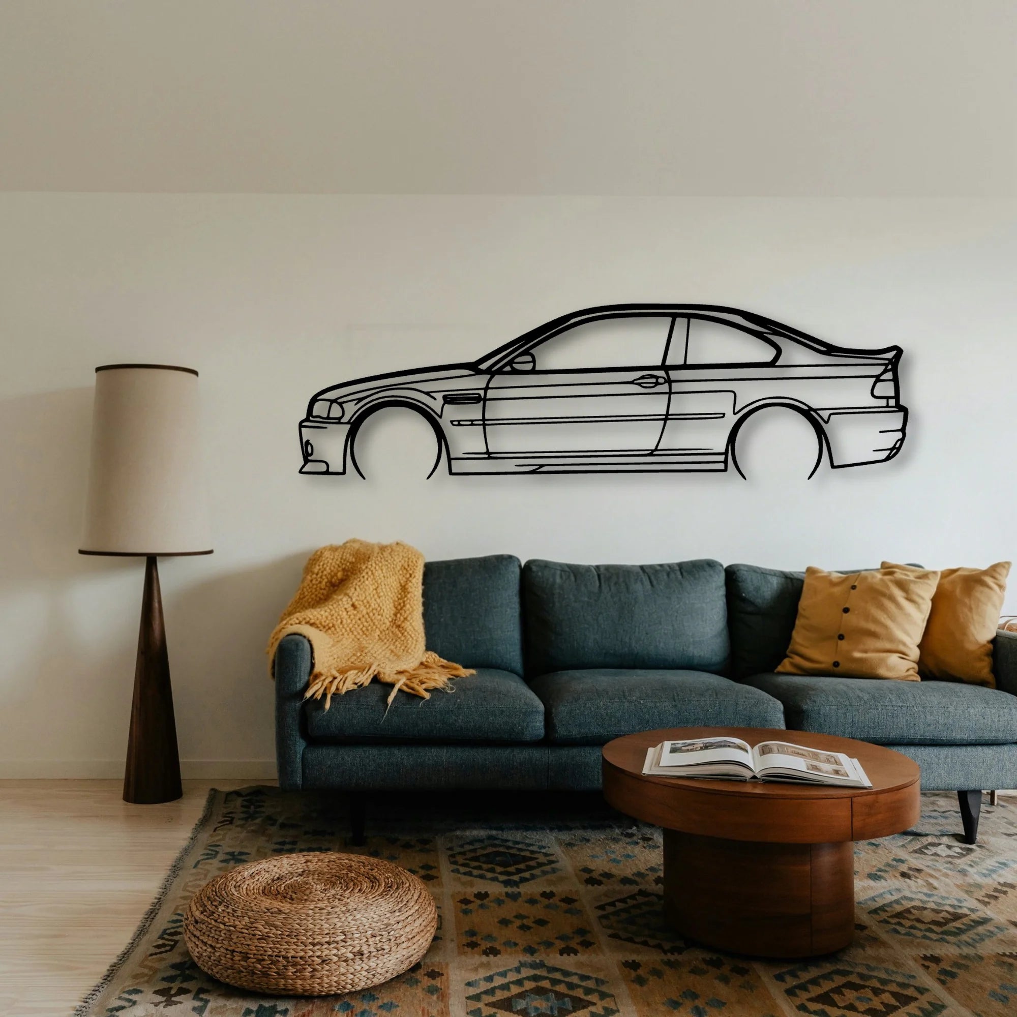 M3 E46 CSL 2 Classic Silhouette Metal Wall Art - Tinvibe