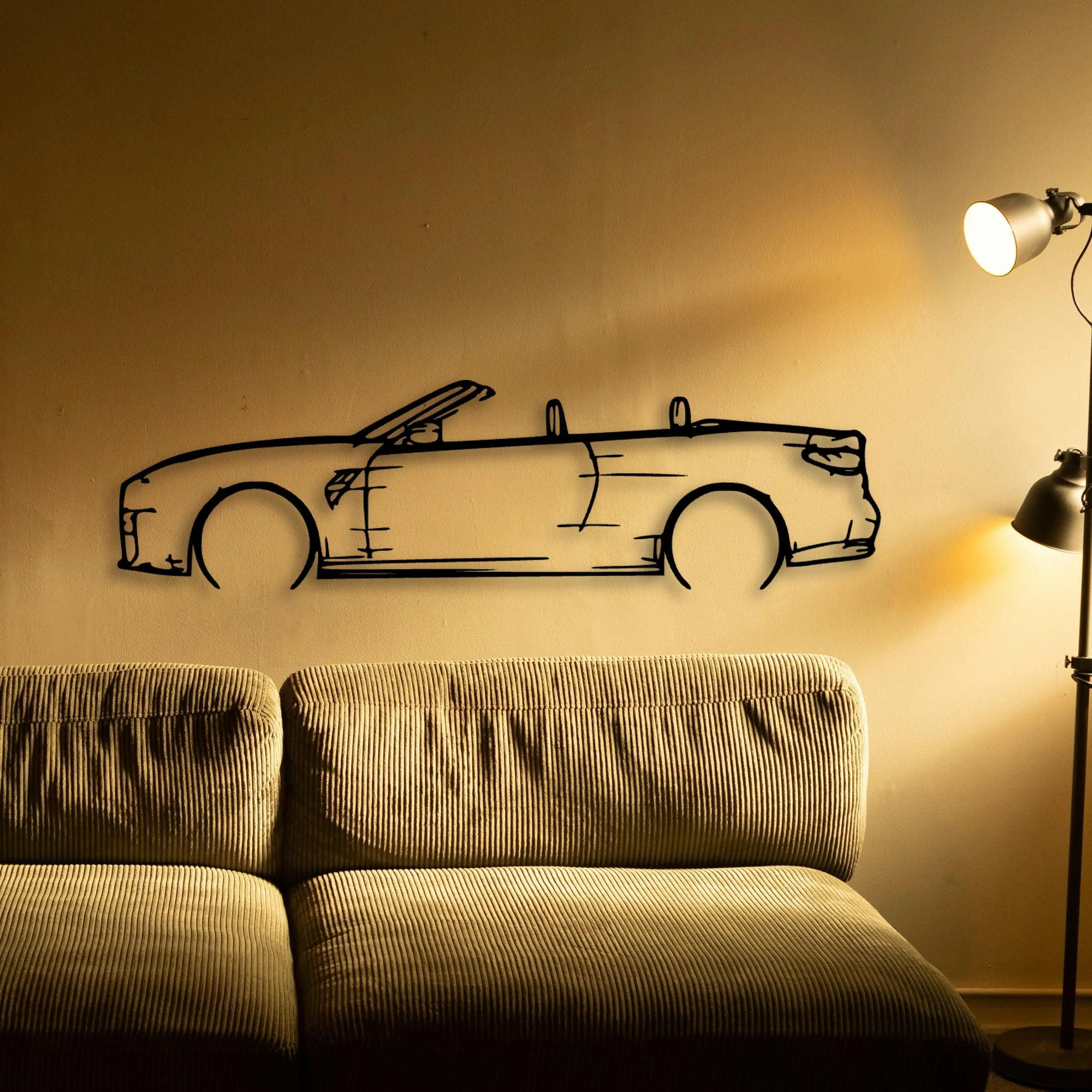 M4 2023 Convertible Classic Silhouette Metal Wall Art - Tinvibe