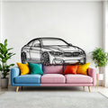 M4 F82 Angle 2 Classic Silhouette Metal Wall Art - Tinvibe