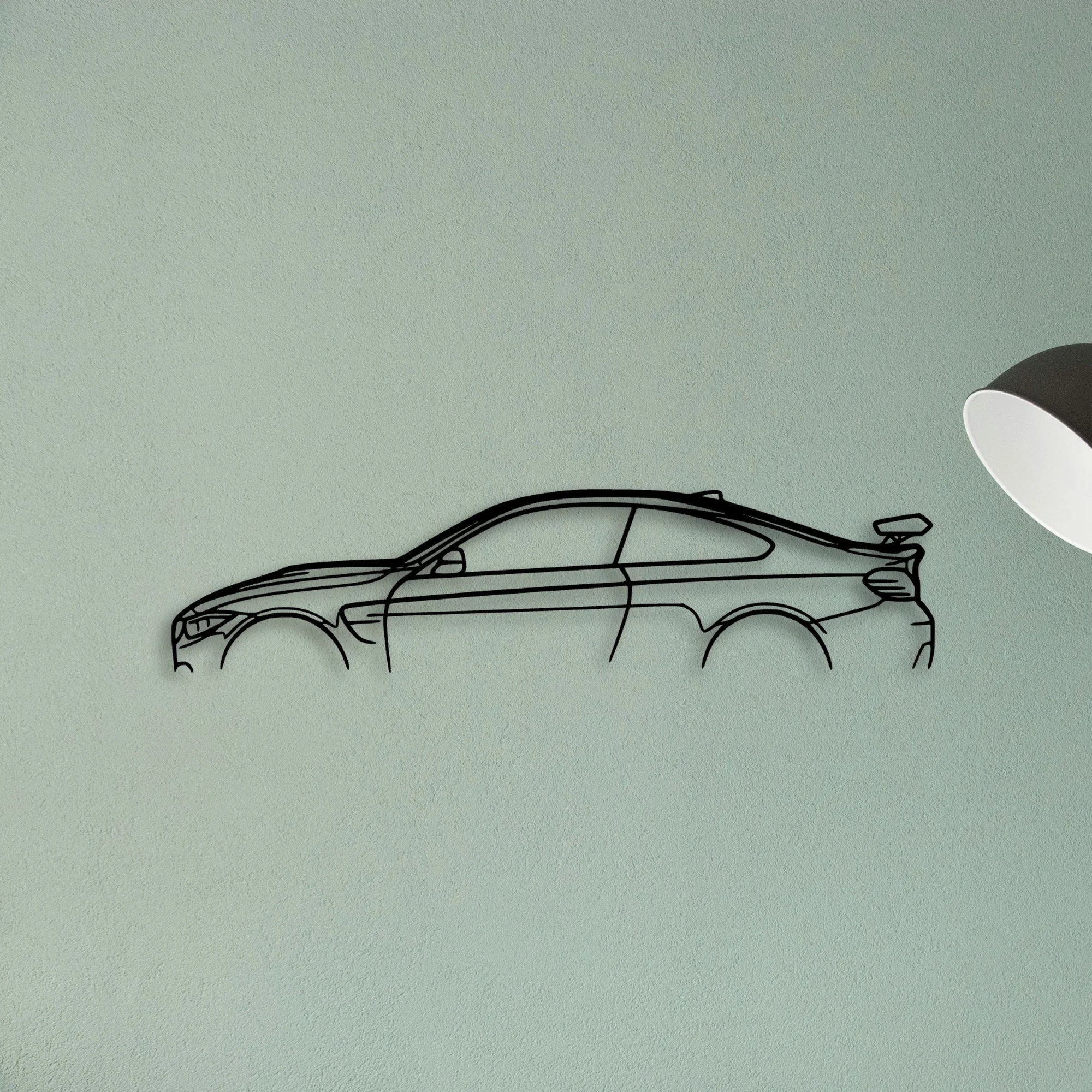 M4 GTS F82 Classic Silhouette Metal Wall Art - Tinvibe