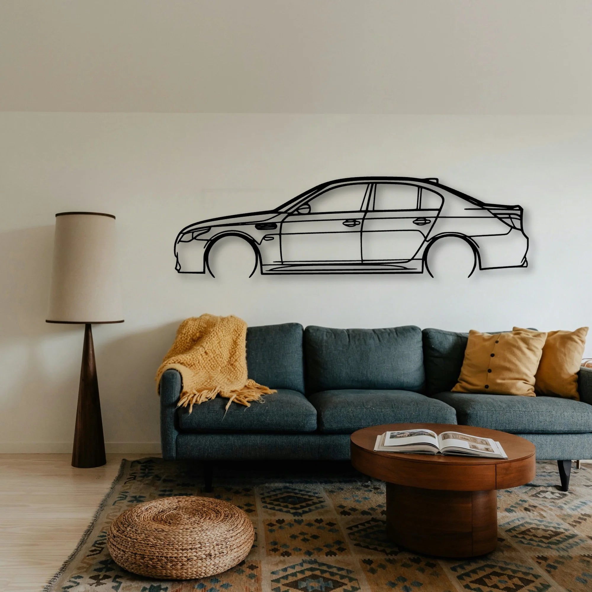 M5 E60 2 Classic Silhouette Metal Wall Art - Tinvibe