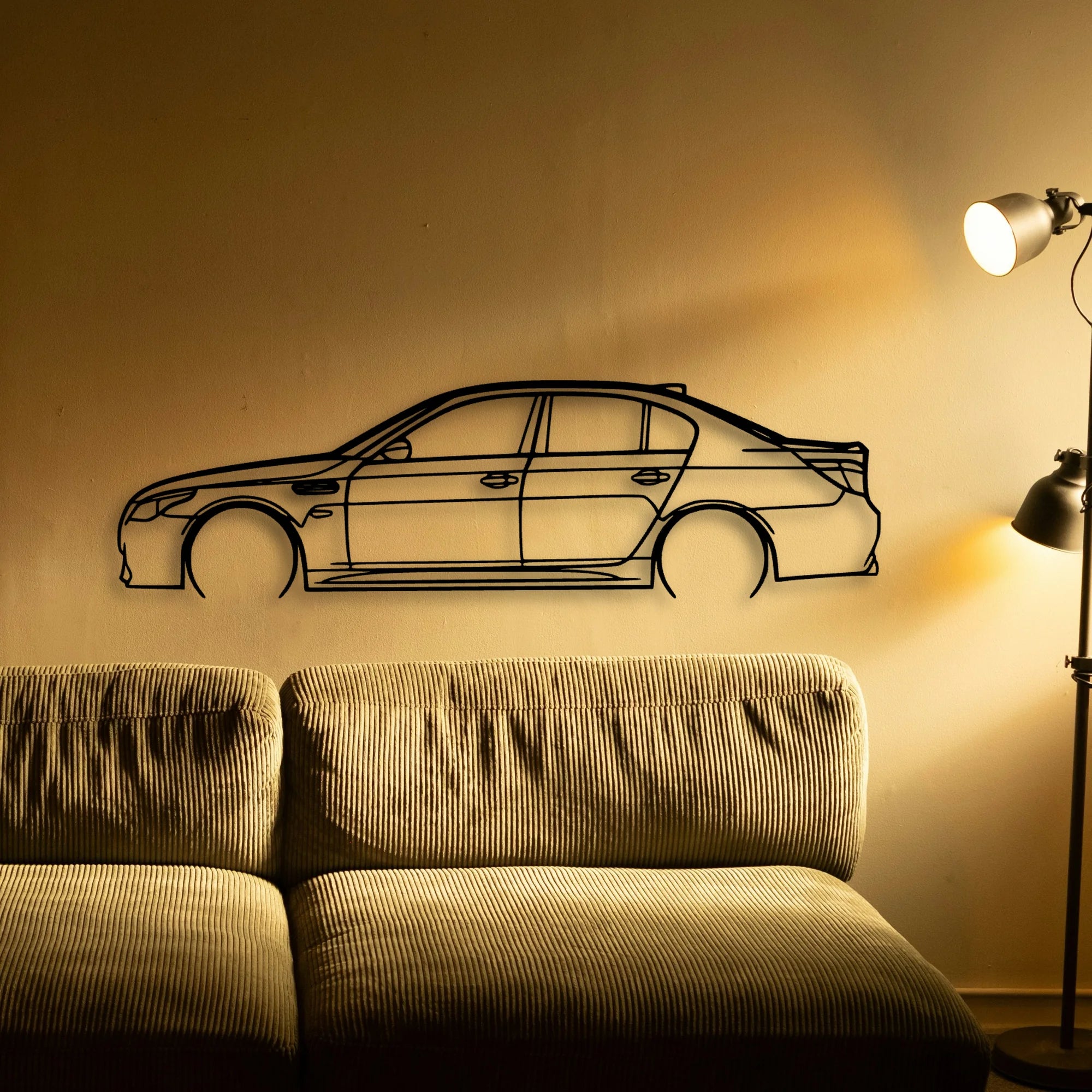 M5 E60 2 Classic Silhouette Metal Wall Art - Tinvibe