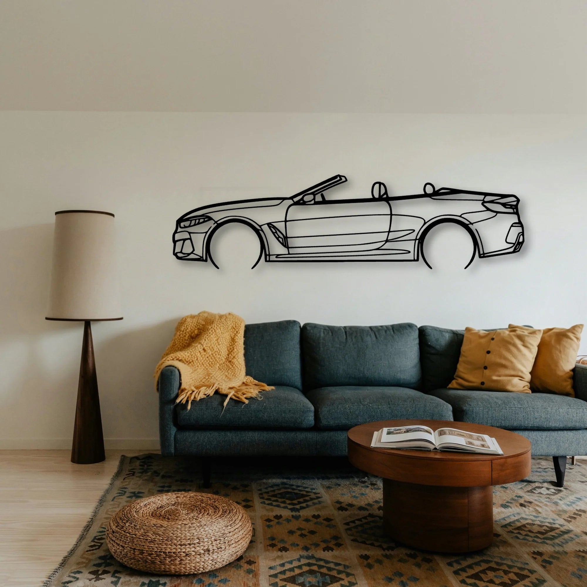 M850I Convertible 2 Classic Silhouette Metal Wall Art - Tinvibe