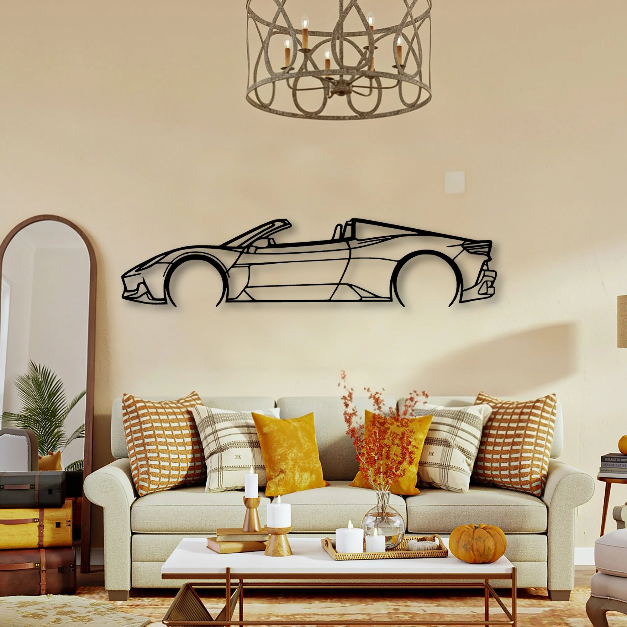 MC20 Cielo Classic Silhouette Metal Wall Art - Tinvibe