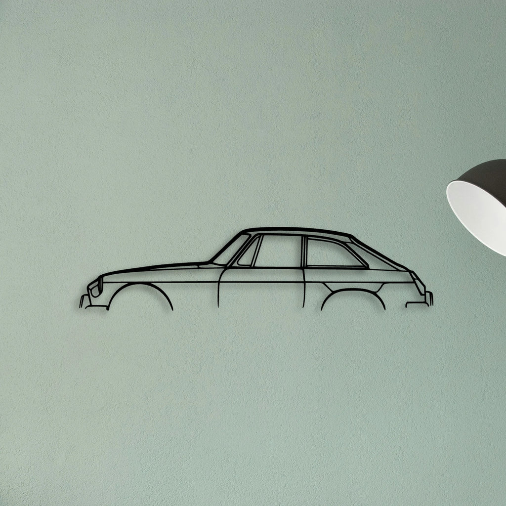 MGB GT 1969 Classic Silhouette Metal Wall Art - Tinvibe