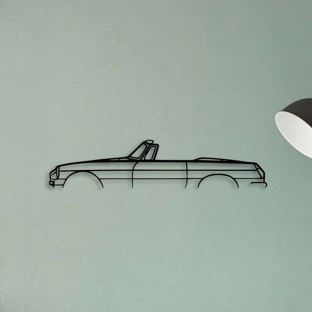 MGB Roadster 1970 Classic Silhouette Metal Wall Art - Tinvibe