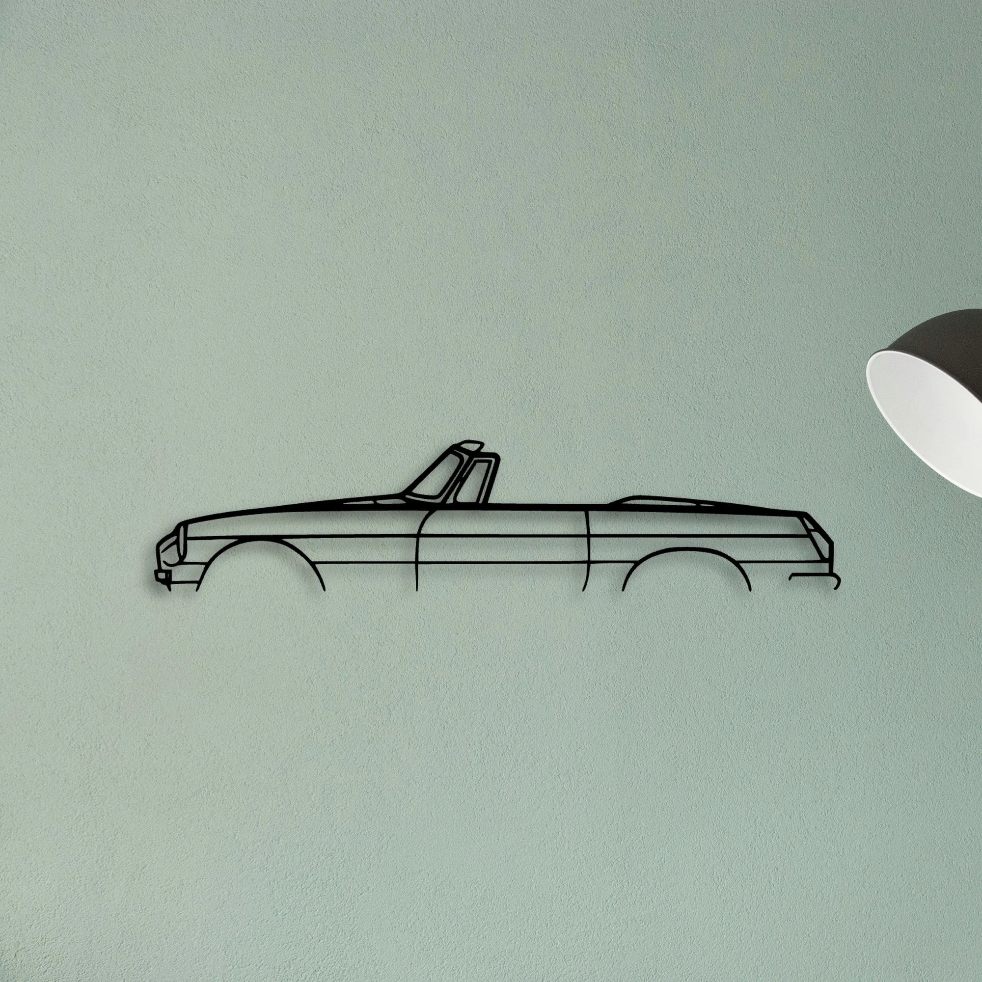MGB Roadster 1970 Classic Silhouette Metal Wall Art - Tinvibe