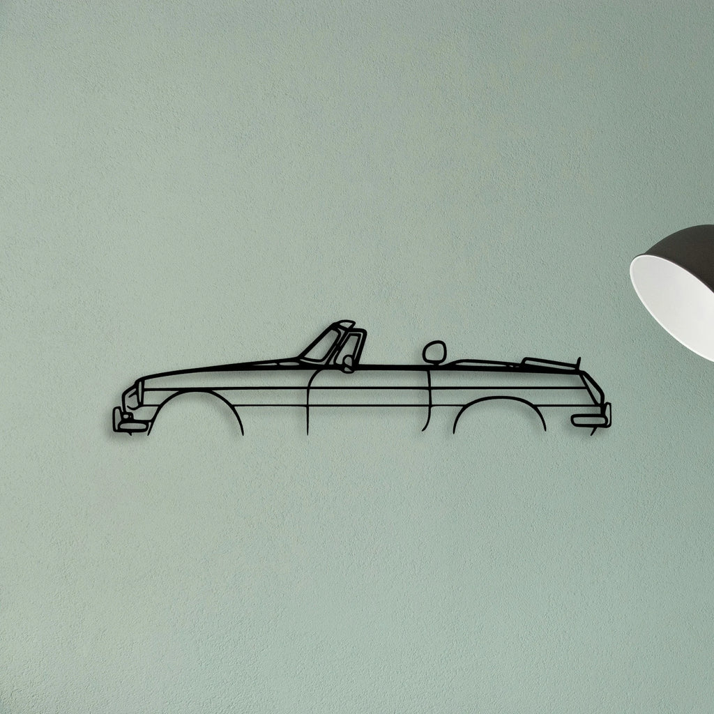 MGB Roadster 1972 Classic Silhouette Metal Wall Art - Tinvibe