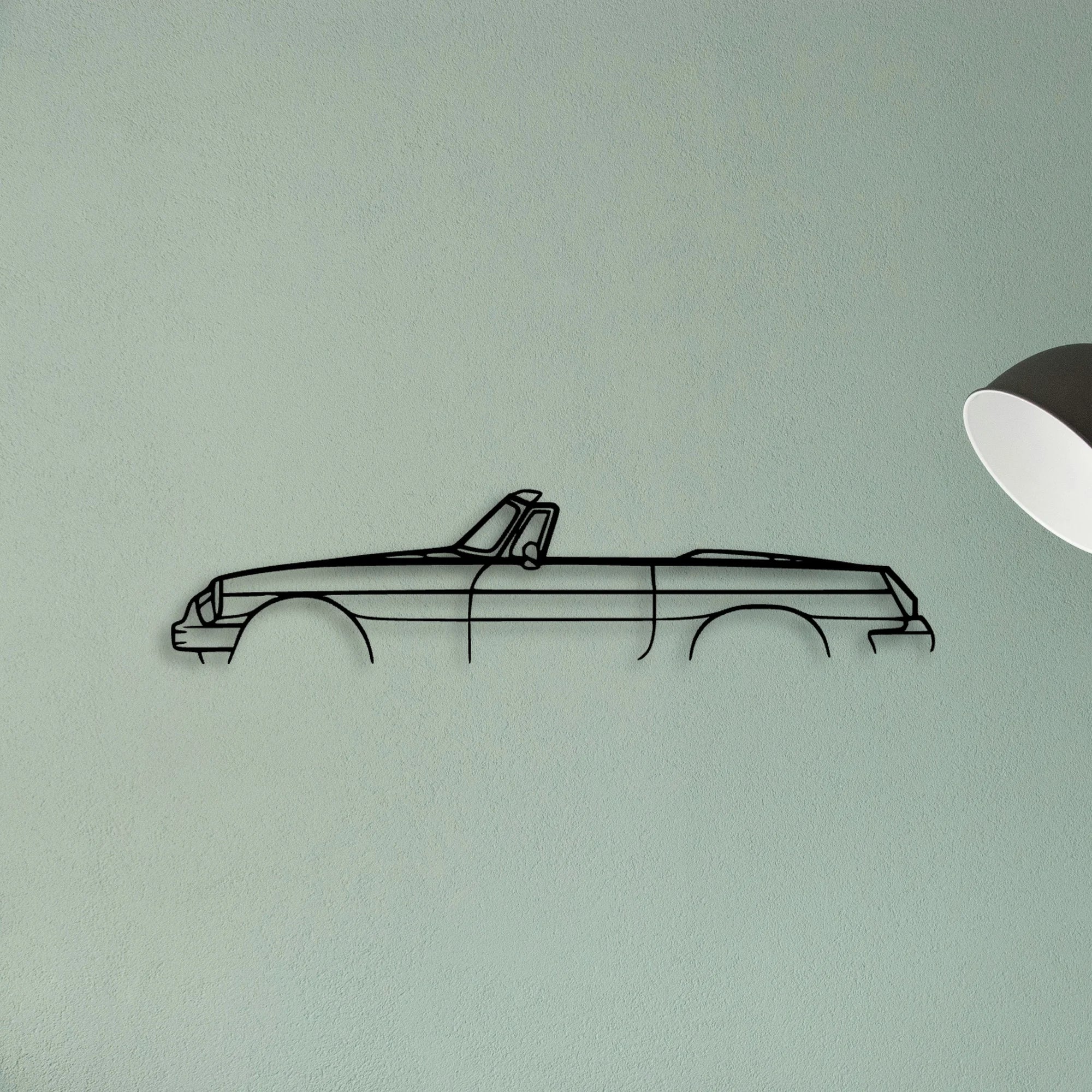 MG B 1980 Classic Silhouette Metal Wall Art - Tinvibe