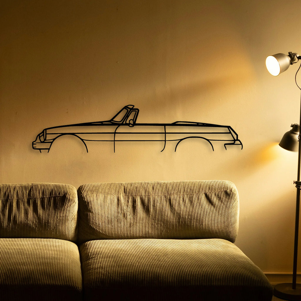 MG B 1980 Classic Silhouette Metal Wall Art - Tinvibe