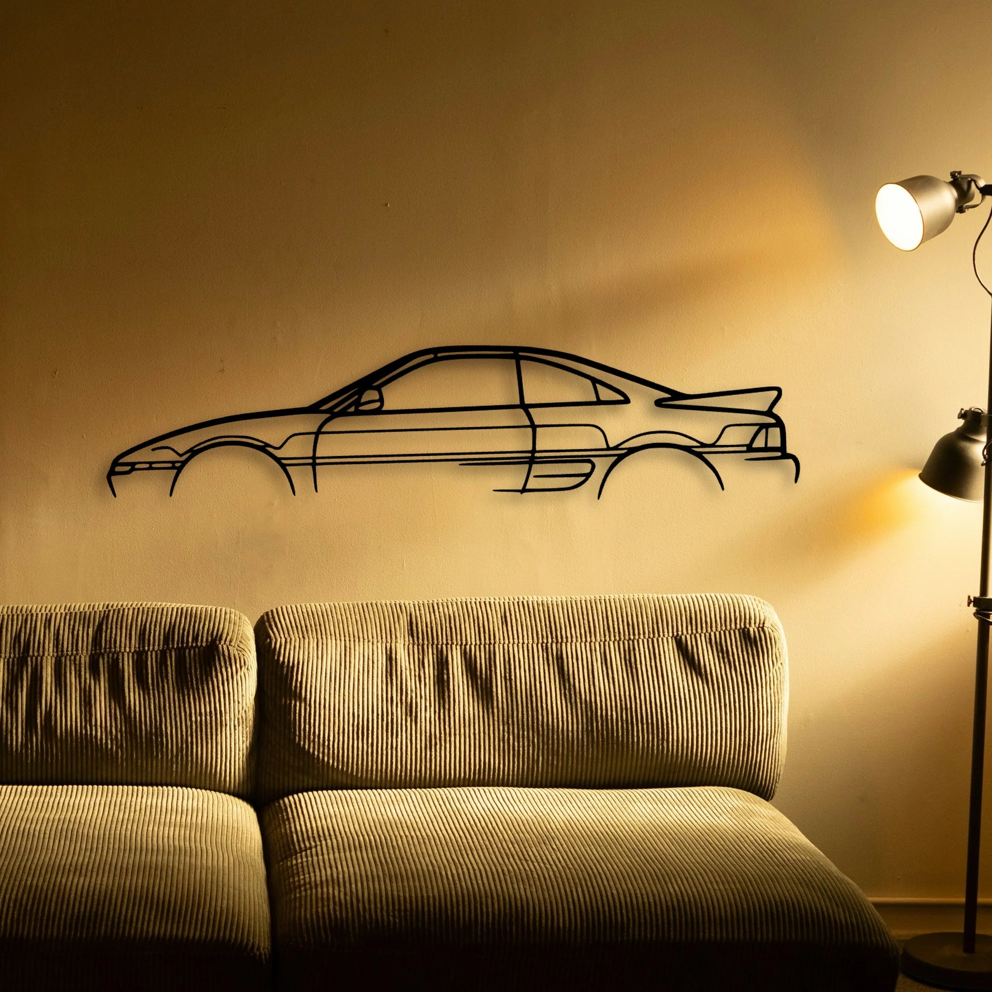 MR2 Classic Silhouette Metal Wall Art - Tinvibe