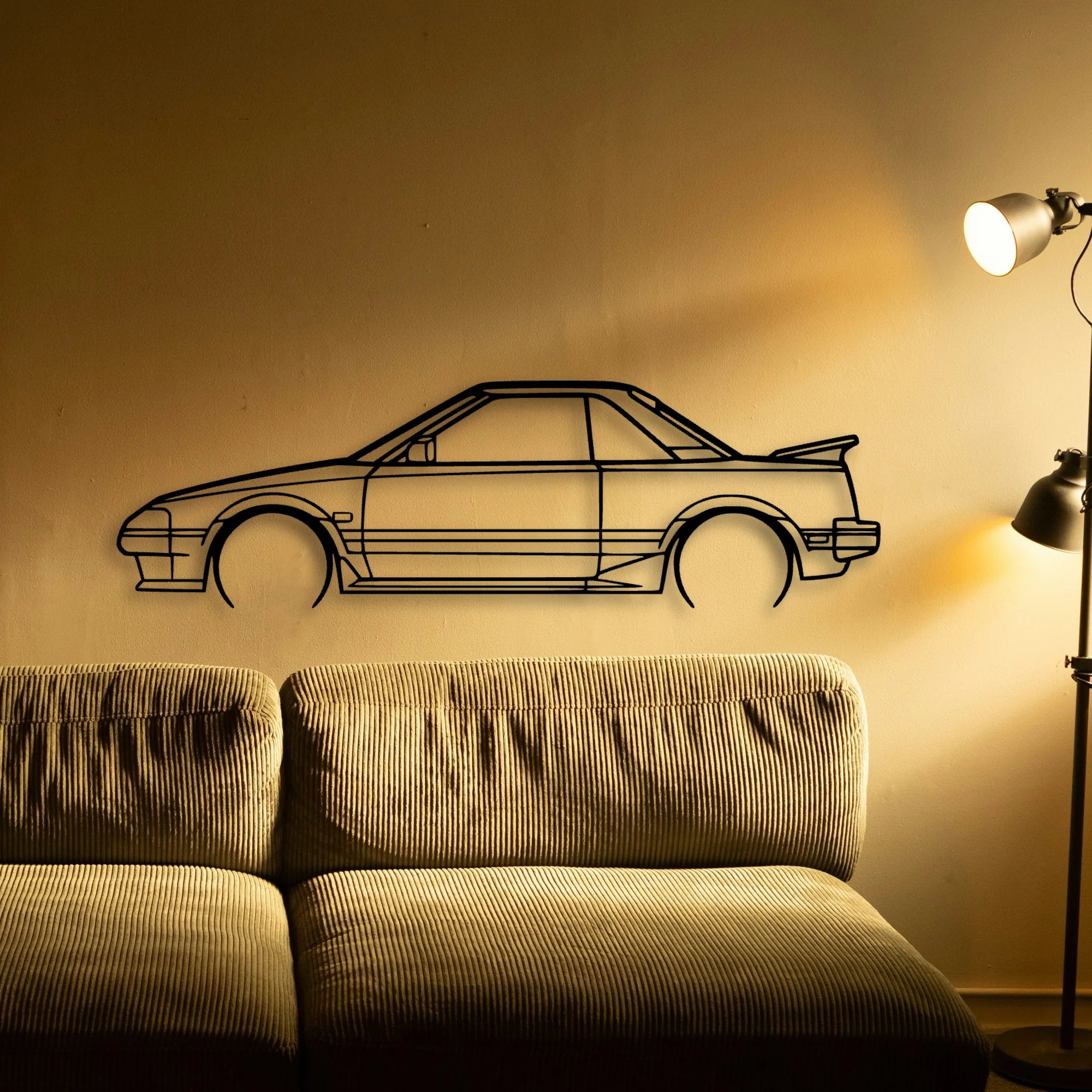 MR2 1986 Classic Silhouette Metal Wall Art - Tinvibe