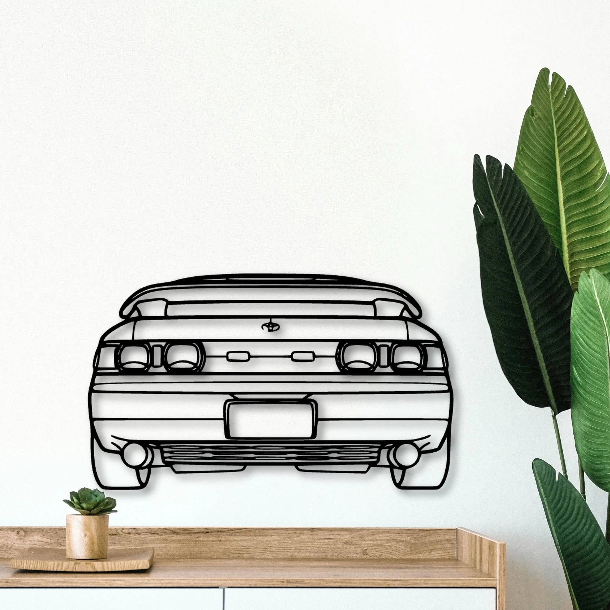 MR2 1993 Classic Silhouette Metal Wall Art - Tinvibe
