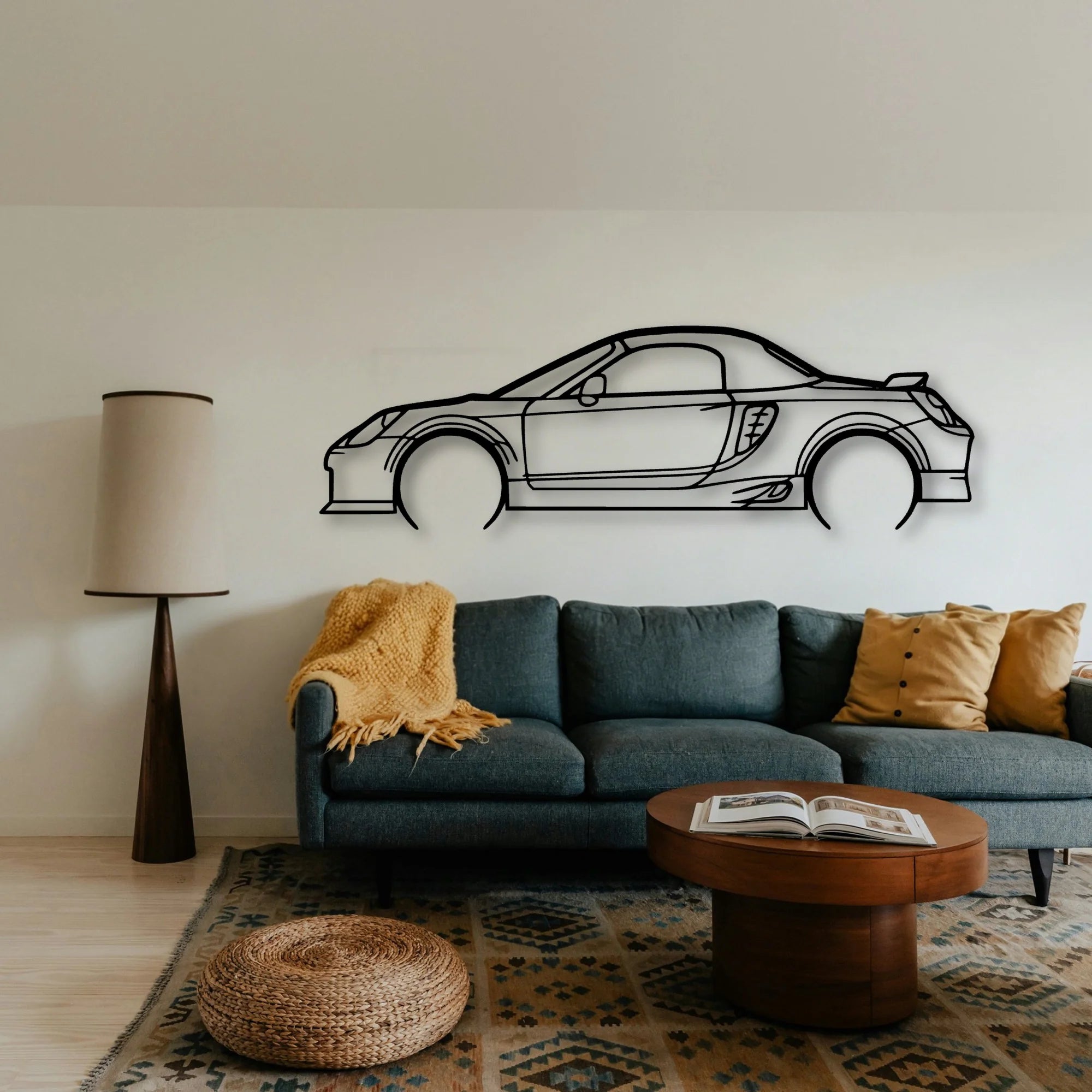 MR2 2005 Classic Silhouette Metal Wall Art - Tinvibe