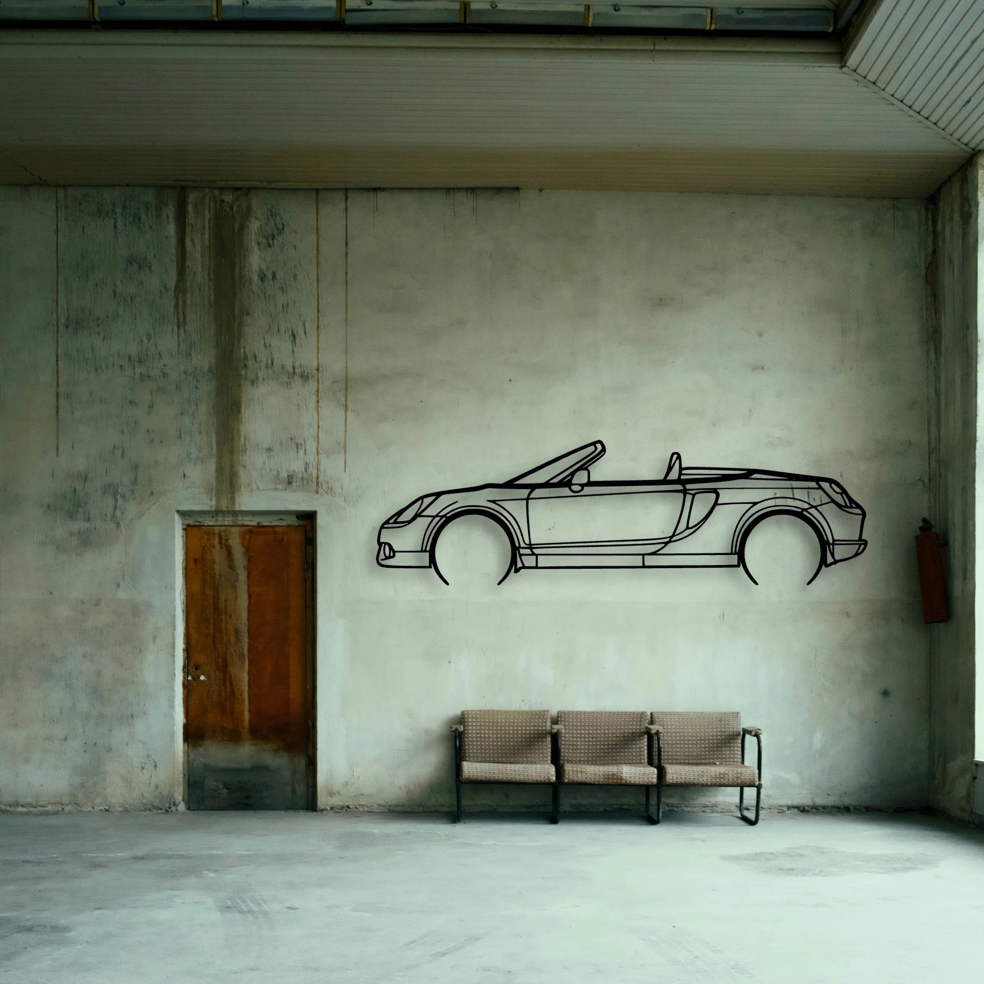 MR2 2006 Classic Silhouette Metal Wall Art - Tinvibe