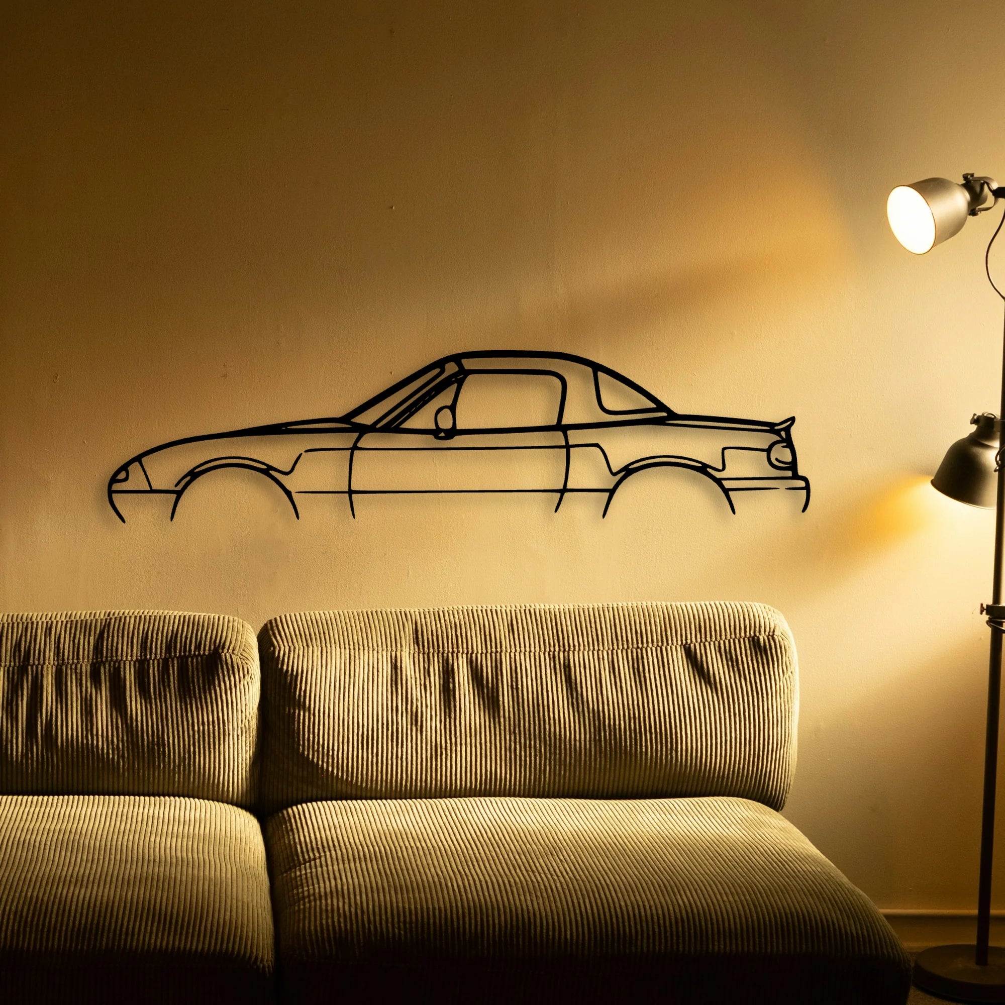 MX 5 1992 Classic Silhouette Metal Wall Art - Tinvibe