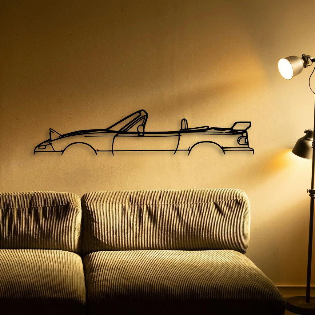 MX 5 1997 Classic Silhouette Metal Wall Art - Tinvibe