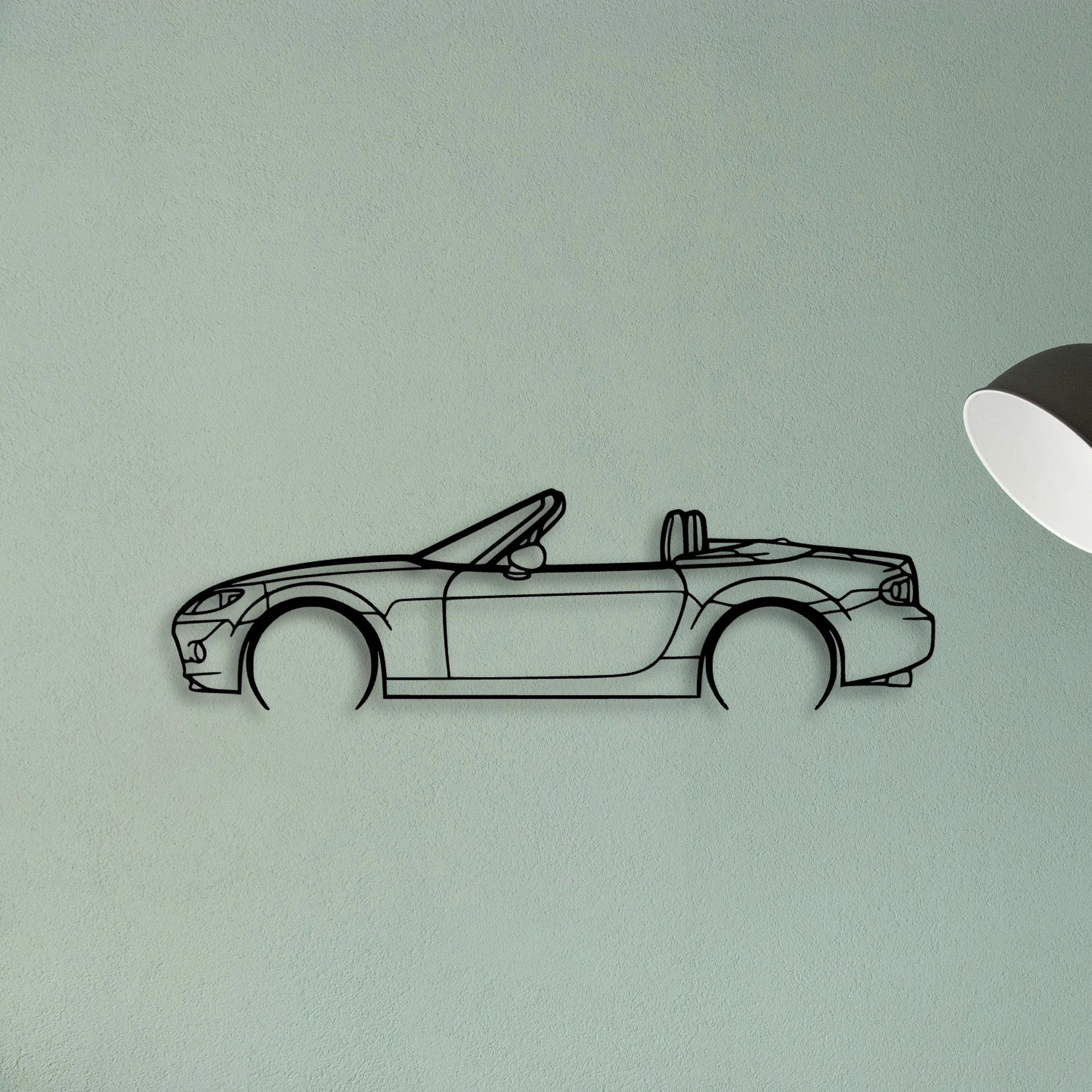 MX 5 2007 Cabrio Classic Silhouette Metal Wall Art - Tinvibe