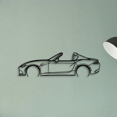 MX 5 RF 2 Classic Silhouette Metal Wall Art - Tinvibe