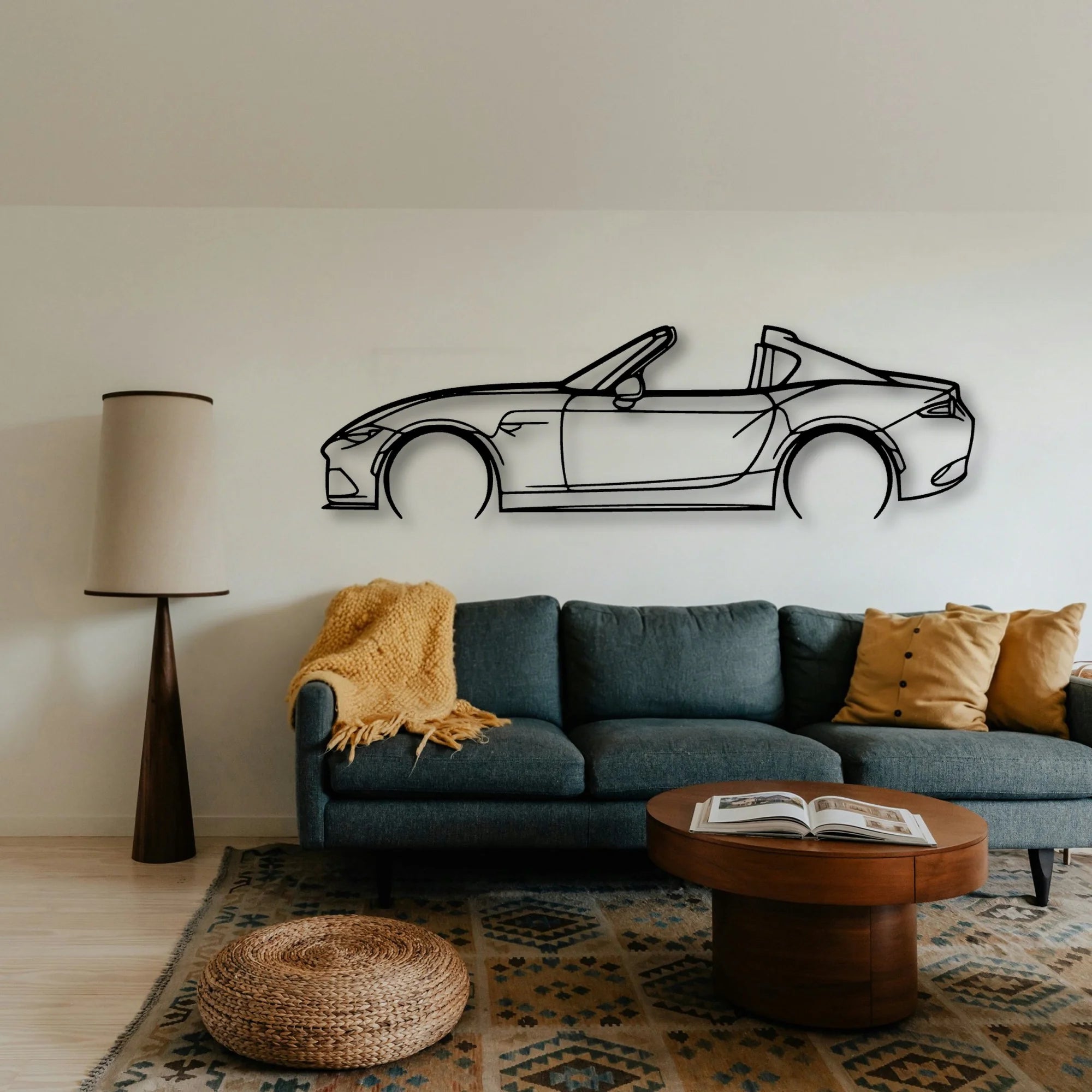 MX 5 RF 2 Classic Silhouette Metal Wall Art - Tinvibe
