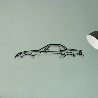 MX 5 2015 Classic Silhouette Metal Wall Art - Tinvibe