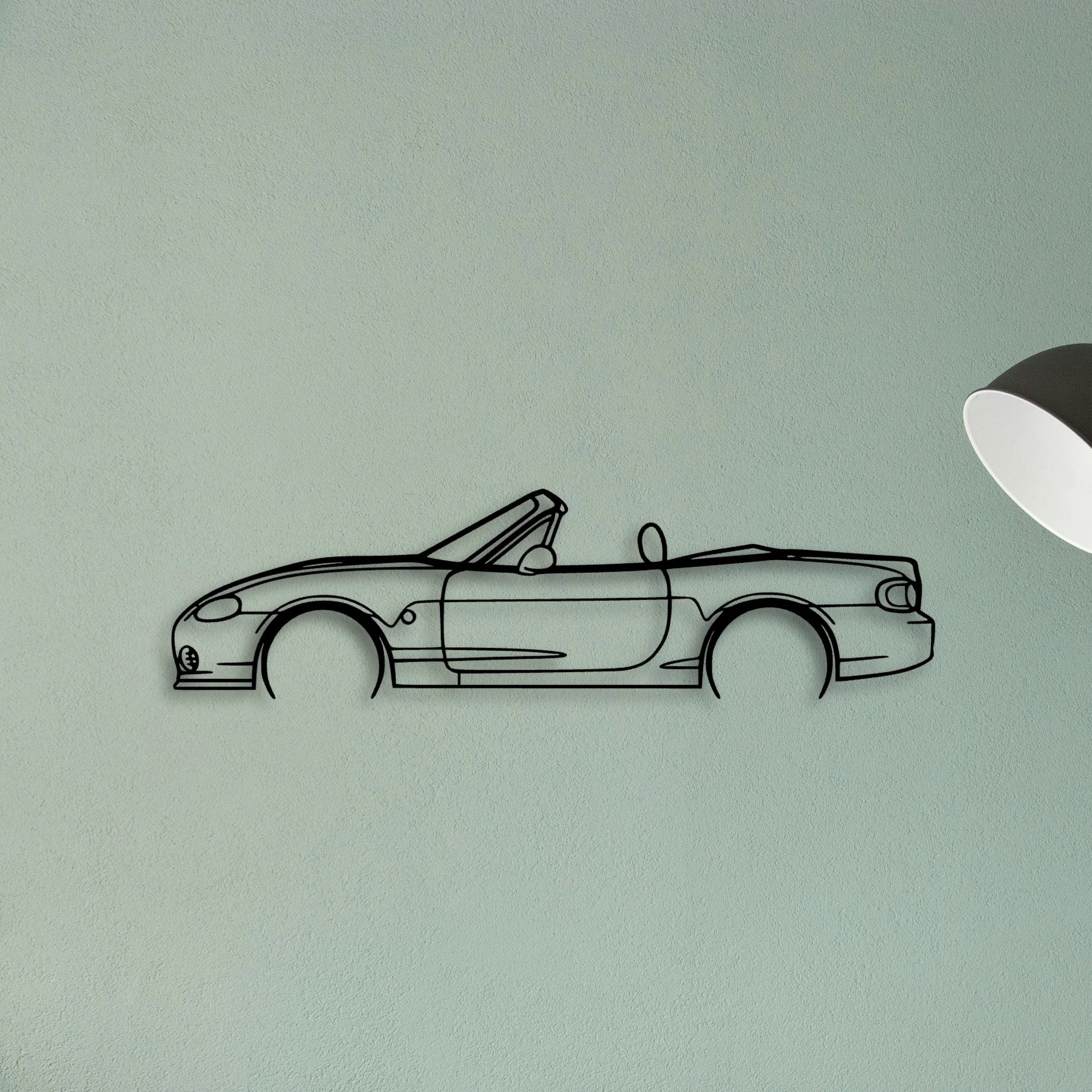MX 5 NB Classic Silhouette Metal Wall Art - Tinvibe