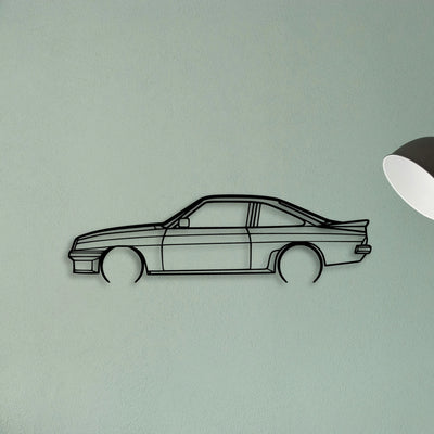 Manta GTE 1987 Classic Silhouette Metal Wall Art - Tinvibe