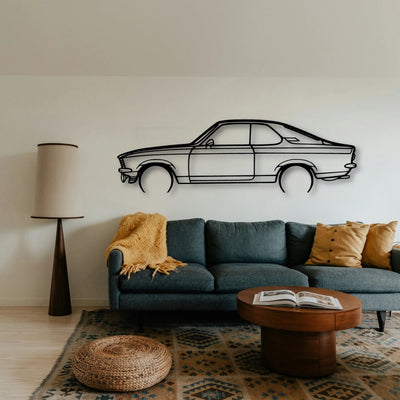 Manta GT Black Magic Classic Silhouette Metal Wall Art - Tinvibe