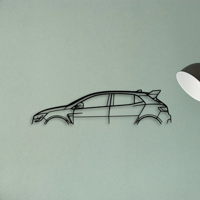 Megane RS 2019 Classic Silhouette Metal Wall Art - Tinvibe