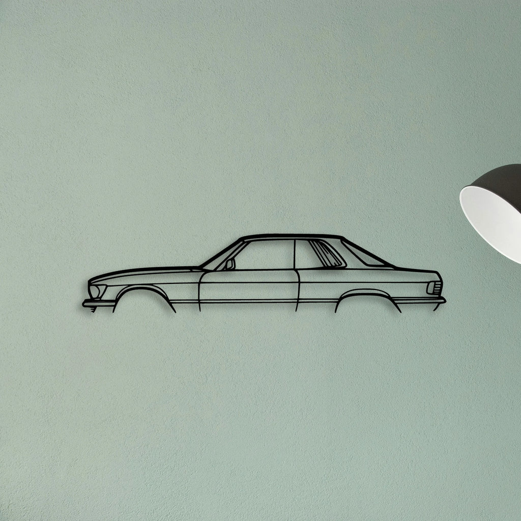 Mercedes 450 SLC Classic Silhouette Metal Wall Art - Tinvibe
