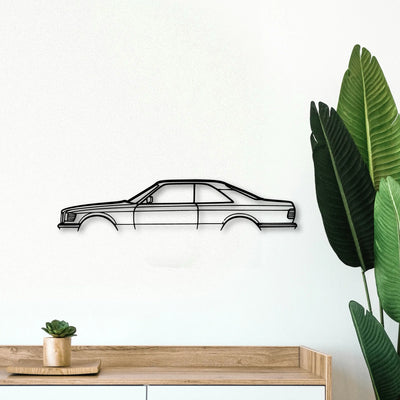 Mercedes 560 SEC 1991 Classic Silhouette Metal Wall Art - Tinvibe