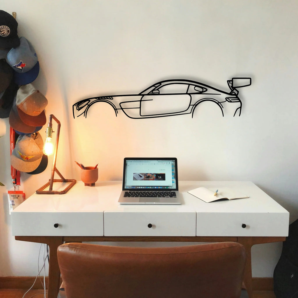 Mercedes AMG GT3 Classic Silhouette Metal Wall Art - Tinvibe