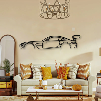 Mercedes AMG GT3 Classic Silhouette Metal Wall Art - Tinvibe