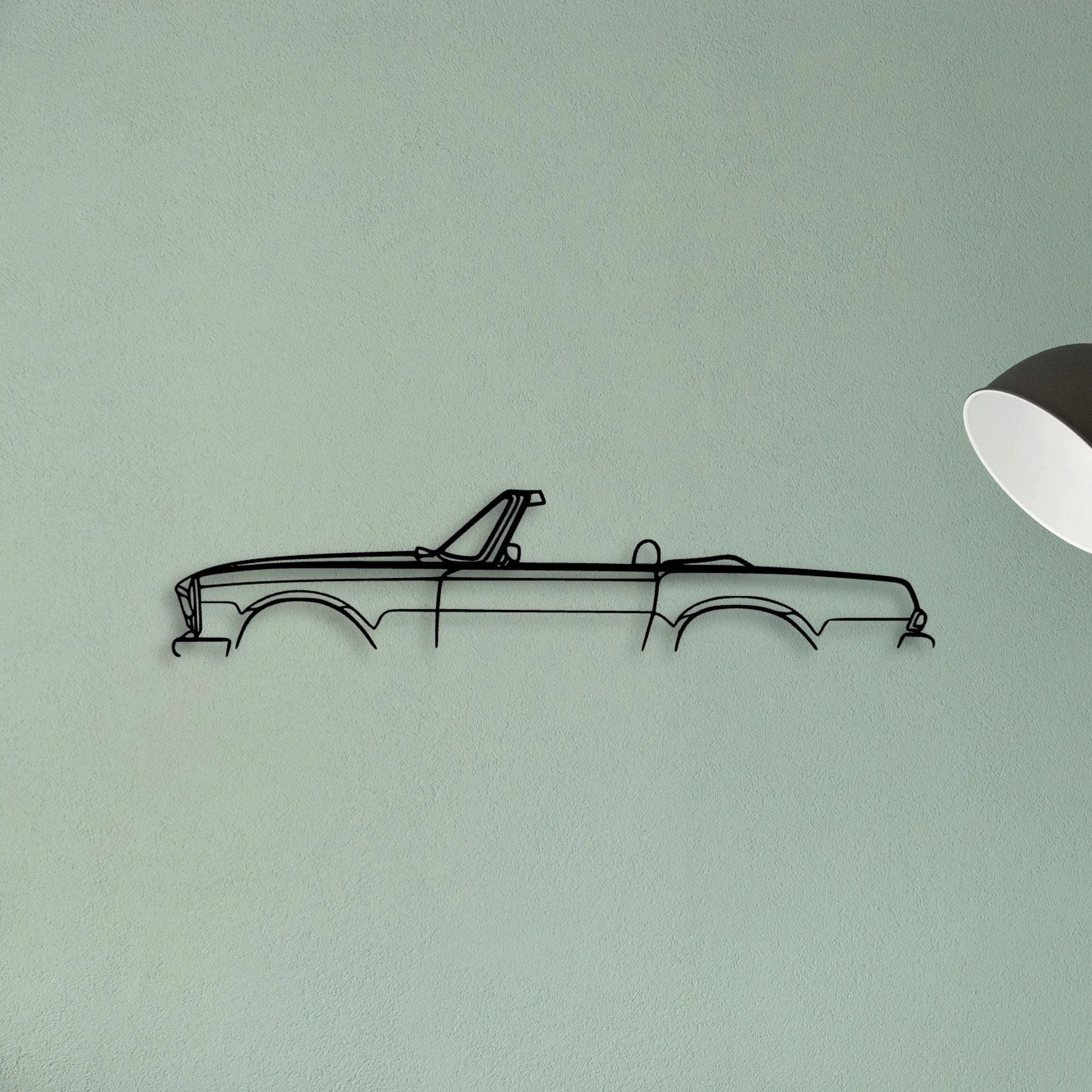 Mercedes SL Pagoda Classic Silhouette Metal Wall Art - Tinvibe