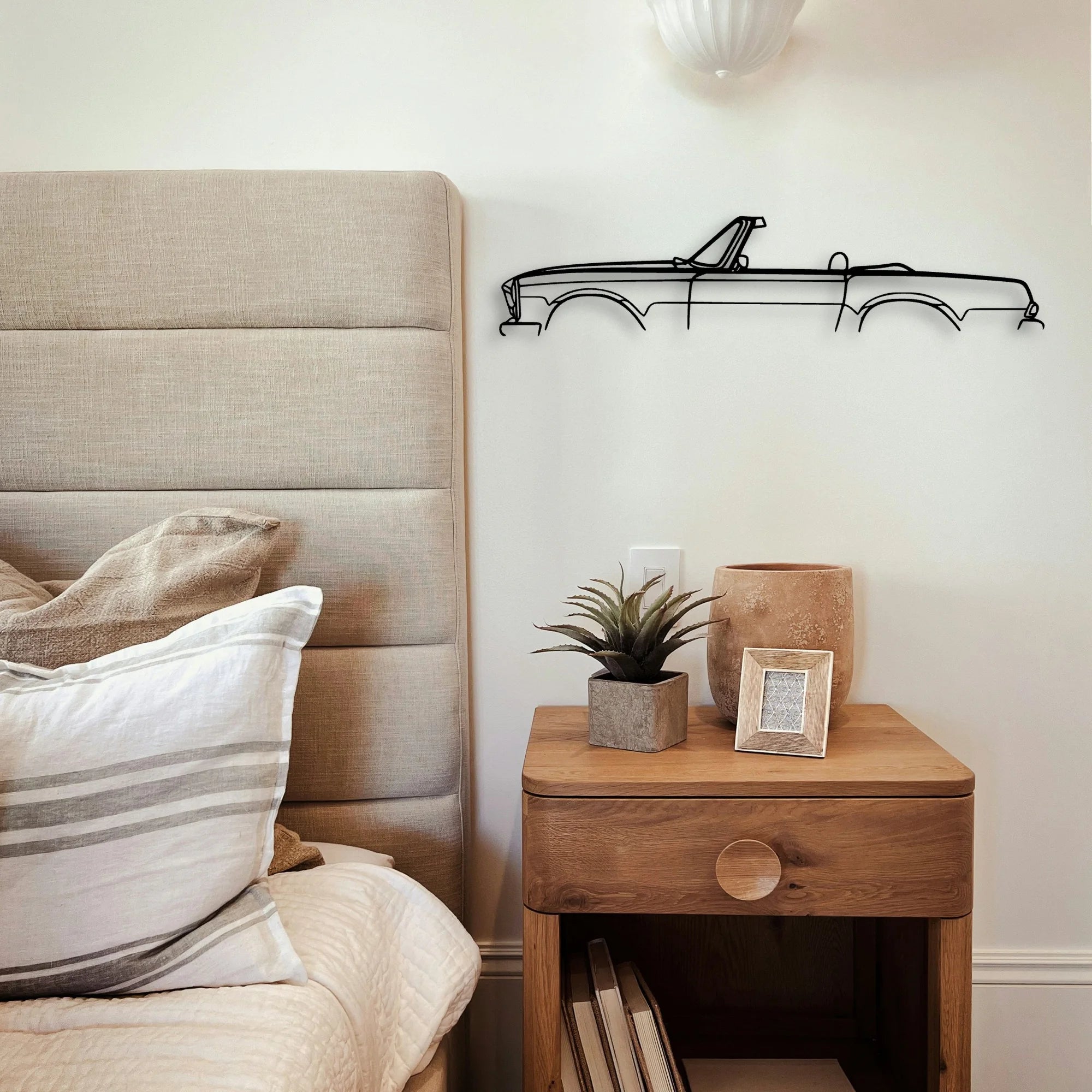 Mercedes SL Pagoda Classic Silhouette Metal Wall Art - Tinvibe