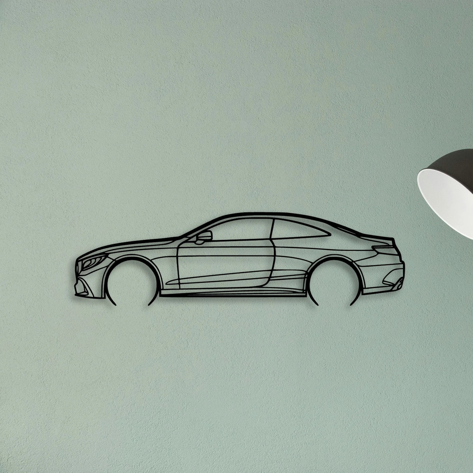 Mercedes S63 Coupe 2 Classic Silhouette Metal Wall Art - Tinvibe