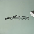 Mercedes S63 AMG Cabrio Classic Silhouette Metal Wall Art - Tinvibe