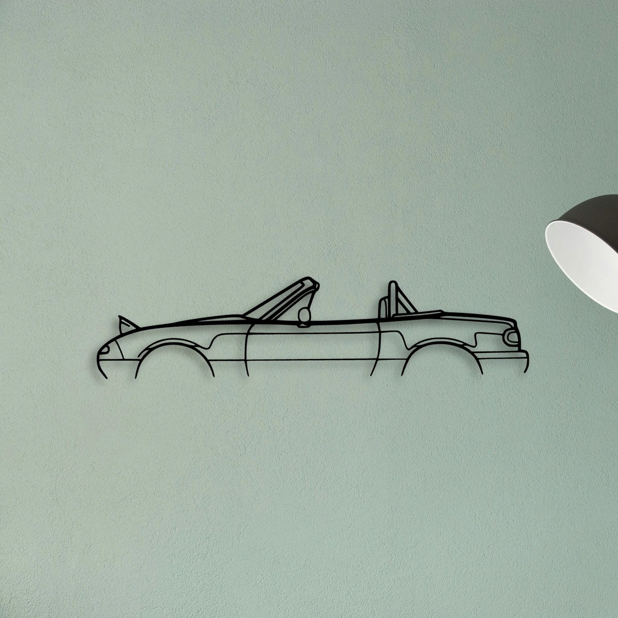 Miata MX 5 NA Roll BAR 1994 Classic Silhouette Metal Wall Art - Tinvibe