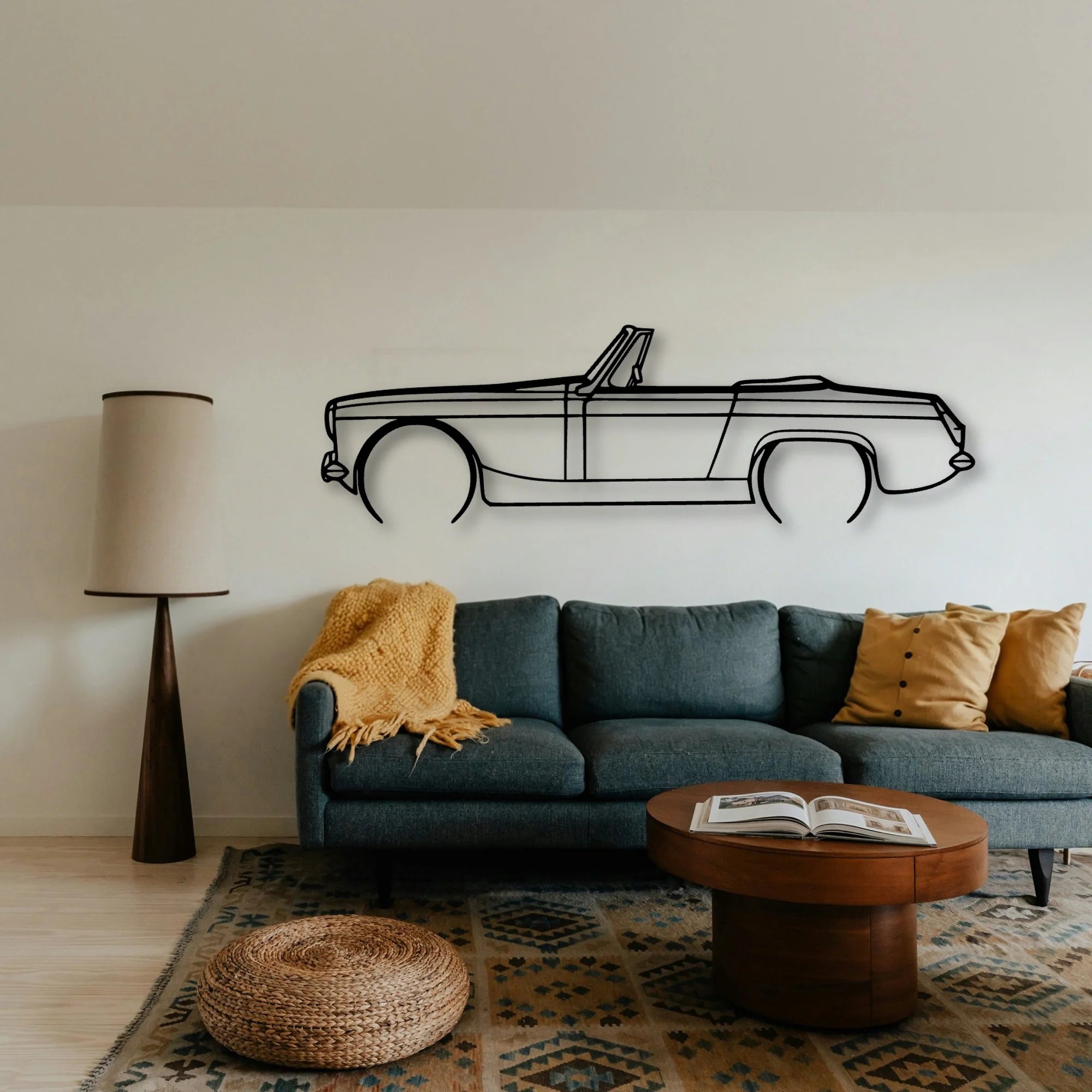 Midget 1966 Classic Silhouette Metal Wall Art - Tinvibe