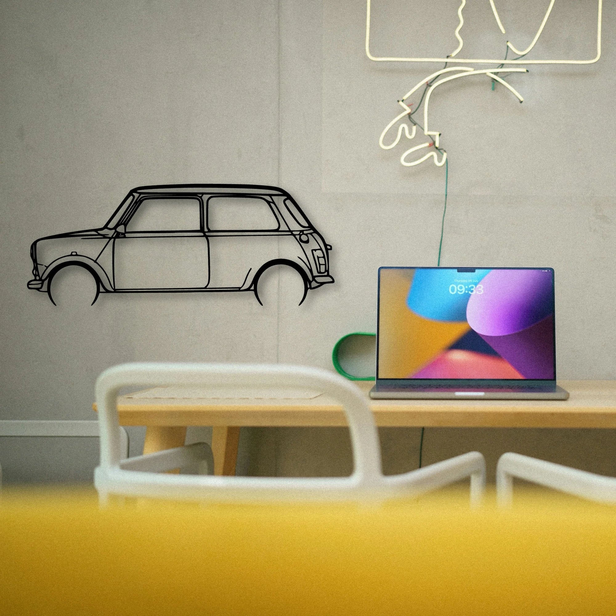 Mini 1995 Classic Silhouette Metal Wall Art - Tinvibe