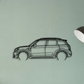 Mini Countryman 2018 Classic Silhouette Metal Wall Art - Tinvibe