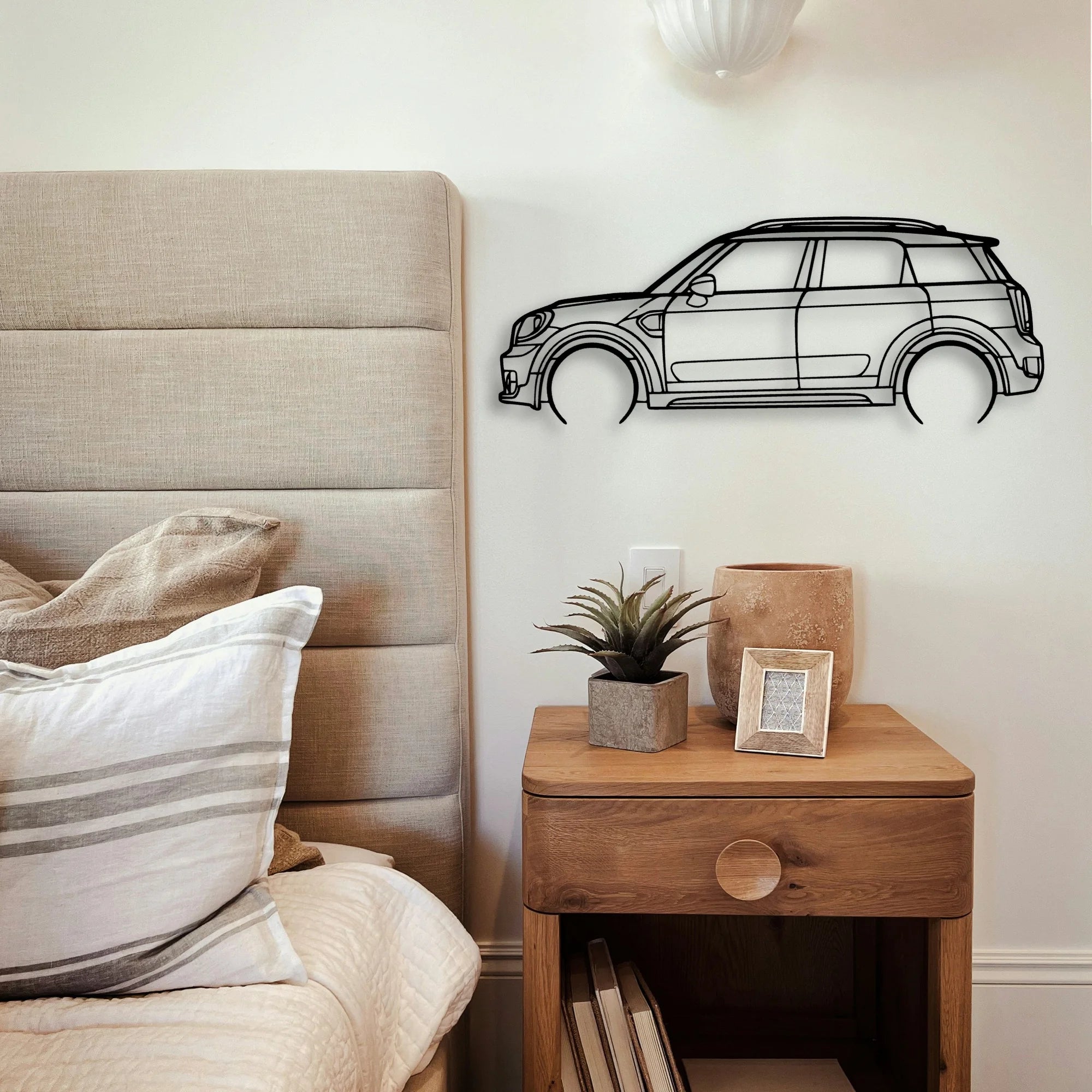 Mini Countryman 2018 Classic Silhouette Metal Wall Art - Tinvibe